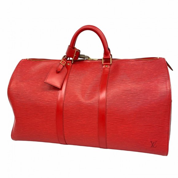 Louis Vuitton Epi Keepall 50 Boston Bag M42967 Castilian Red for Men and Women - Picture 1 of 14
